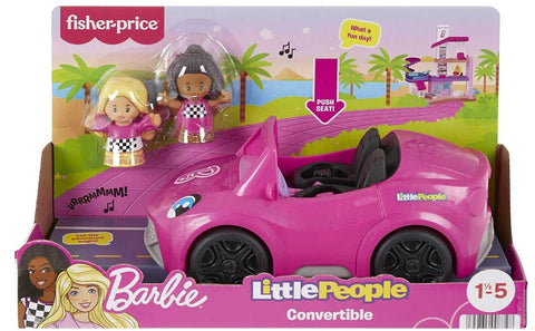 Fisher-Price Little People Barbie Convertible Car W/2Mini Dolls