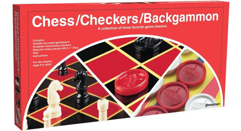 Pressman Checkers/Chess/Backgammon Game