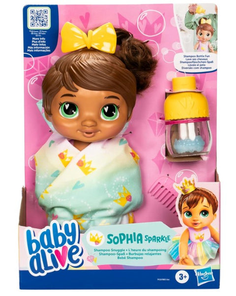 Hasbro Baby Alive Pretend Shampoo Snuggle Brnh Sophia