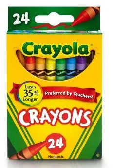 Crayola 24 Count Crayons With Hang Tab Pack