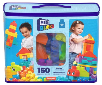 Mattel 150 Pc. Mega Bloks Bigger Building Bag Playset